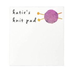 personalised knitting gift ideas notepad