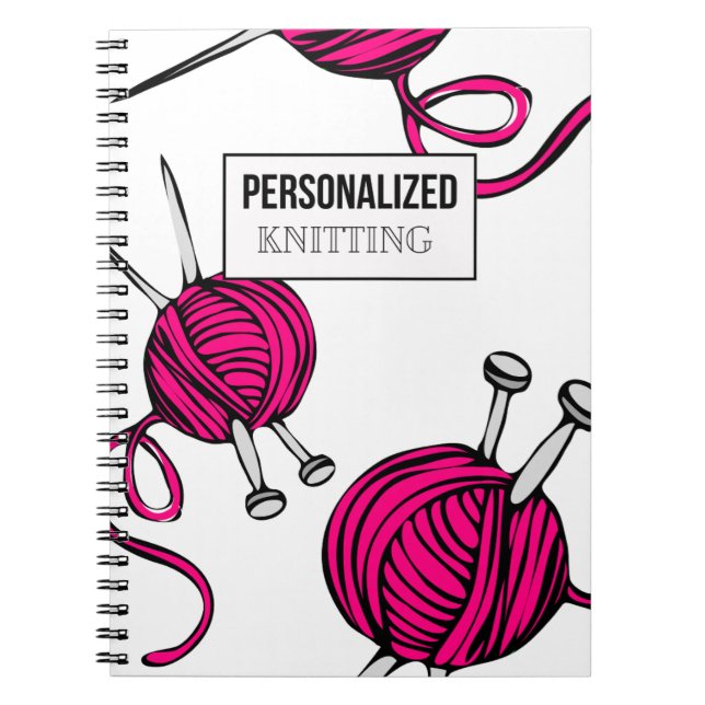Personalised Knitting Notebook (Front)