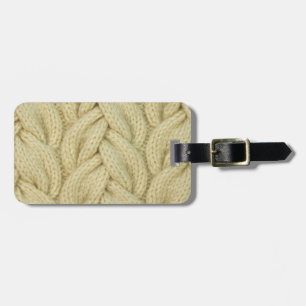 Personalised Knitting Pattern Luggage Tag