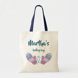 Personalised Knitting Tote Bag