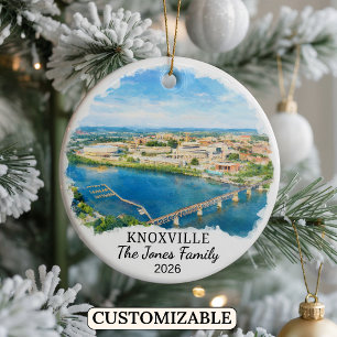 Personalised Knoxville Ornament, Custom Tennessee Ceramic Ornament