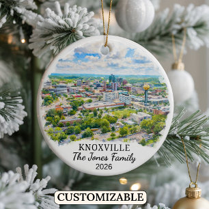 Personalised Knoxville Ornament, Custom Tennessee Ceramic Ornament