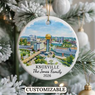 Personalised Knoxville Ornament, Custom Tennessee Ceramic Ornament