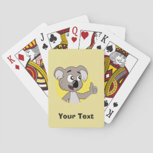 Personalised Koala bear cartoon Playing Cards