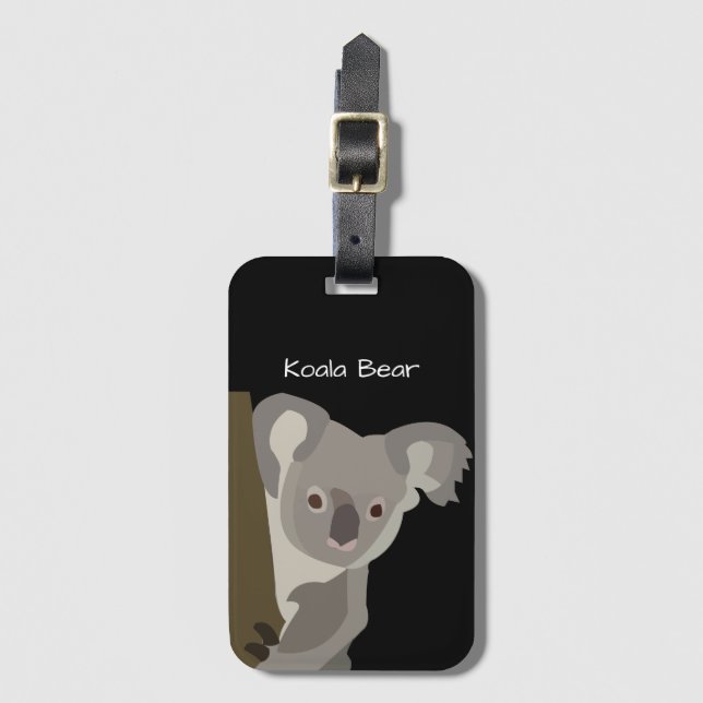 Personalised Koala Bear  Luggage Tag (Front Vertical)