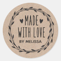 Personalised Kraft Made With Love