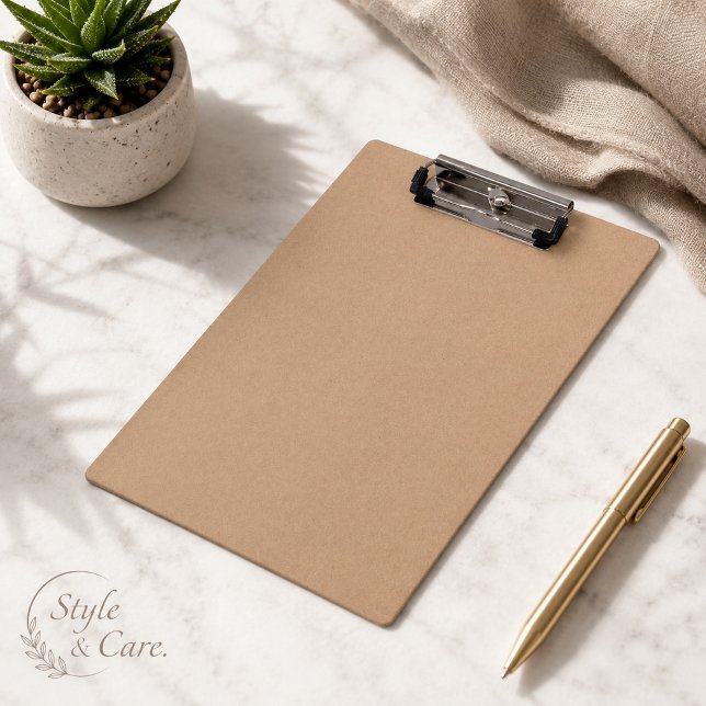 Personalised Kraft Paper Style Clipboard Design (Personalized Kraft Paper Style Clipboard Design)