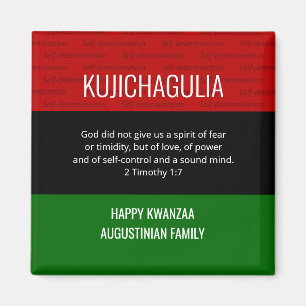 Personalised KUJICHAGULIA Kwanzaa Magnet