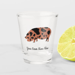 Personalised KuneKune Pig Farm Shot Glass