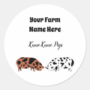 Personalised KuneKune Pig Sticker