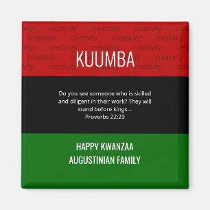 Personalised KUUMBA Happy Kwanzaa  Magnet