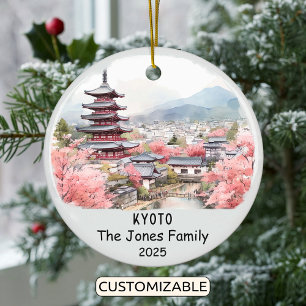 Personalised Kyoto Ornament, Japan Ceramic Ornament