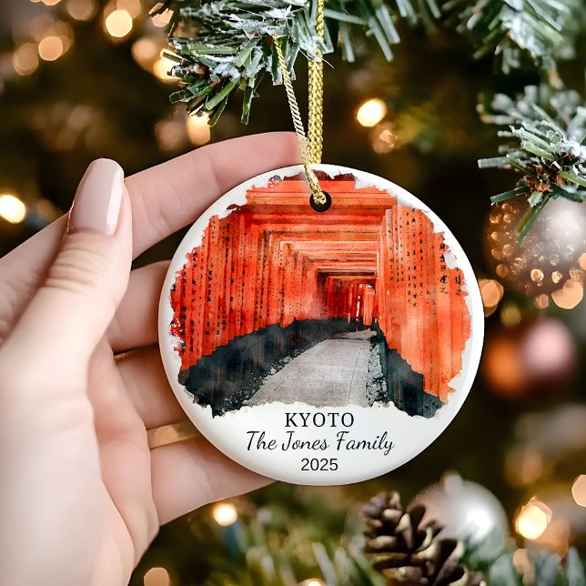 Personalised Kyoto Ornament, Japan Gift Ceramic Ornament (Creator Uploaded)