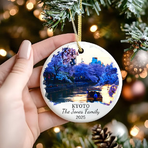 Personalised Kyoto Ornament, Japan Gift Ceramic Ornament