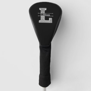 Personalised L Initial Silver Monogram Your Name   Golf Head Cover