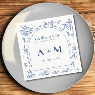 Personalised La Dolce Vita Bridal Shower Napkins