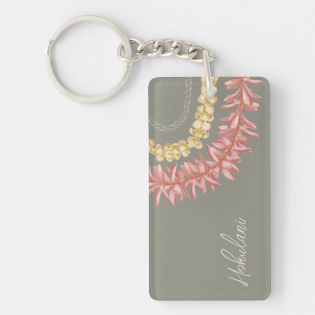 Personalised Lā Lei by Wander With Aloha Key Ring (Front)
