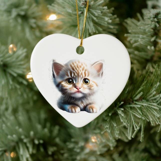 Personalised La Perm Kitten Ceramic Ornament (Tree)