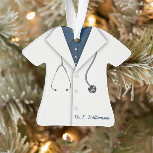 Personalised Lab Coat/Doctor Ornament (Tree)