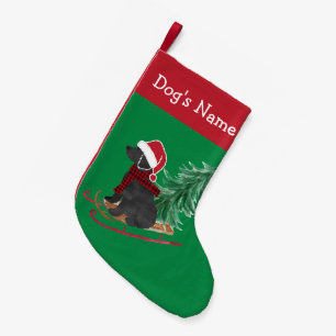 Personalised Labradoodle Christmas Sled Small Christmas Stocking