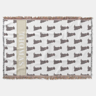 Personalised Labrador (Chocolate Brown) Throw Blanket