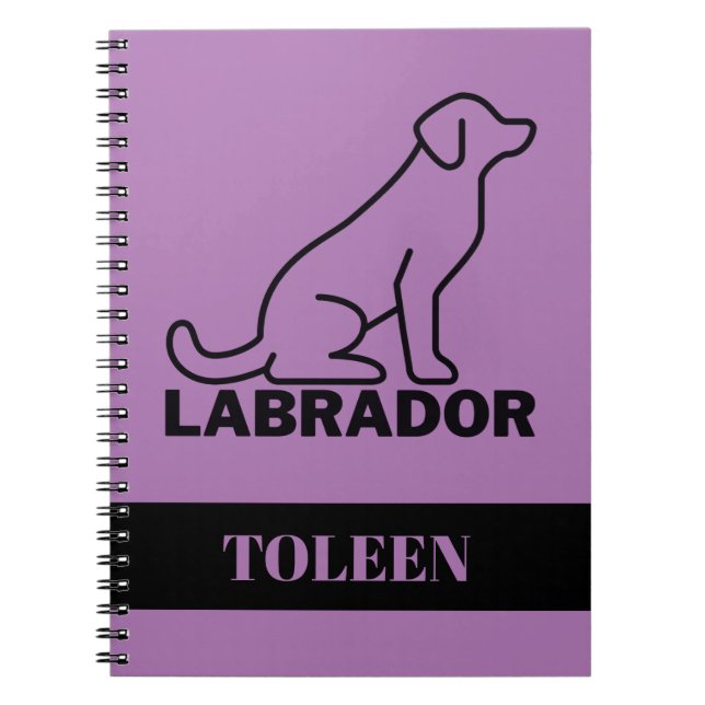 Personalised Labrador Dog               Notebook (Front)