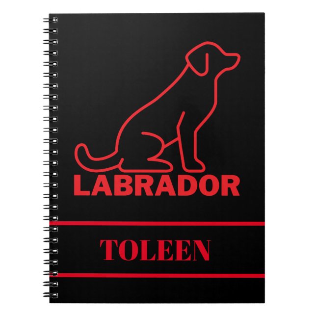 Personalised Labrador Dog               Notebook (Front)