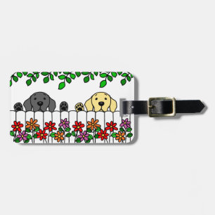 Personalised Labrador Duo Watching You Luggage Tag