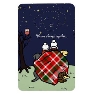 Personalised Labrador Family and the Sky Magnet