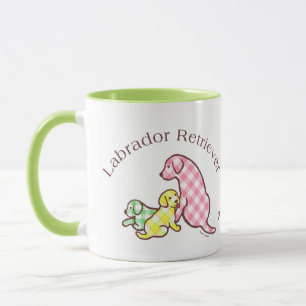 Personalised Labrador Family Drawing Mug