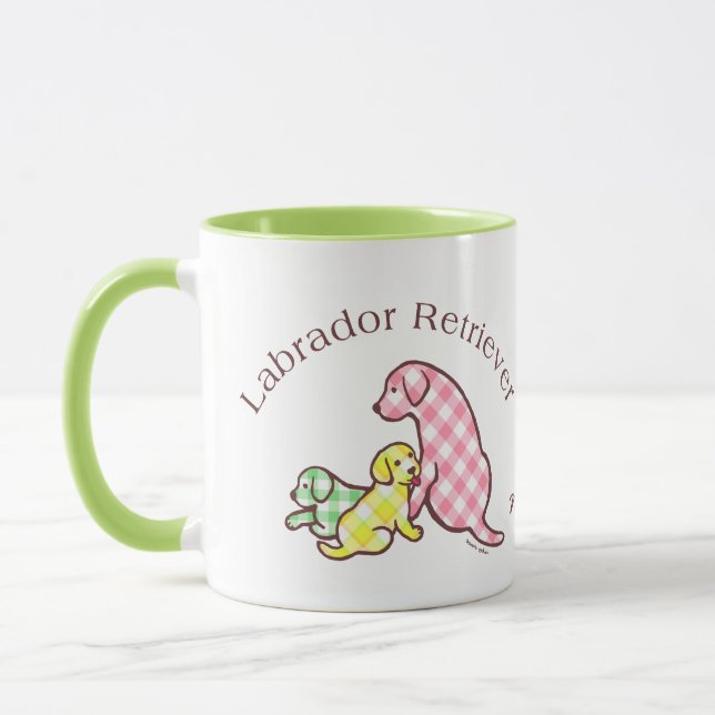 Personalised Labrador Family Drawing Mug (Left)