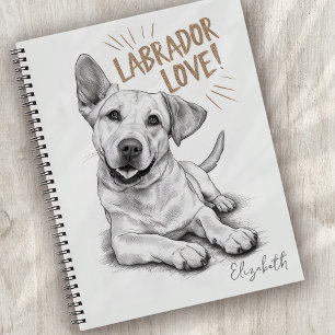 Personalised Labrador Love Dog Notebook