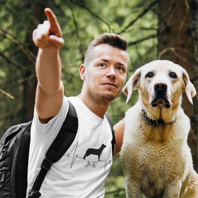 Personalised Labrador Love My Dog Heart Beat T-Shirt (Creator Uploaded)