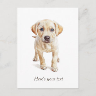 Personalised Labrador Puppy Dog  Postcard