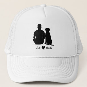 Personalised Labrador Retriever Dog And Male Owner Trucker Hat