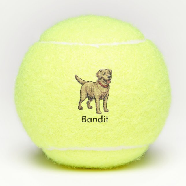 Personalised Labrador Retriever Dog Tennis Ball (Front)