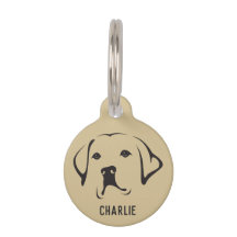 Personalised Labrador Retriever Round Pet Tag