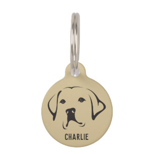 Personalised Labrador Retriever Round Pet Tag