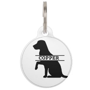 Personalised Labrador Round Pet Tag