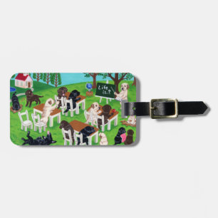 Personalised Labrador School Painting Luggage Tag