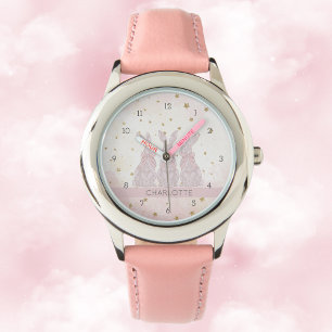 Personalised Lace Bunny Easter Kids' Watch