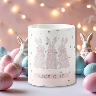 Personalised Lace Bunny Easter Mug 