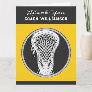 Personalised Lacrosse Coach Card