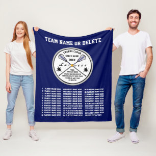 Personalised Lacrosse Coach Gifts Your COLORS TEXT Fleece Blanket