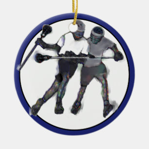 personalised lacrosse collectable ceramic ornament