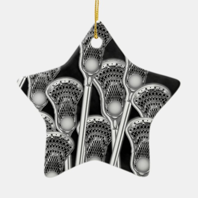 Personalised Lacrosse Collectable Ceramic Ornament (Front)