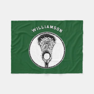 Personalised Lacrosse Fleece Blanket