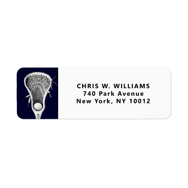 personalised lacrosse gift ideas label return address label (Front)
