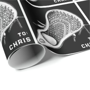 Personalised Lacrosse Gift Wrapping Paper