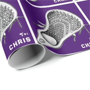 Personalised Lacrosse Gift Wrapping Paper